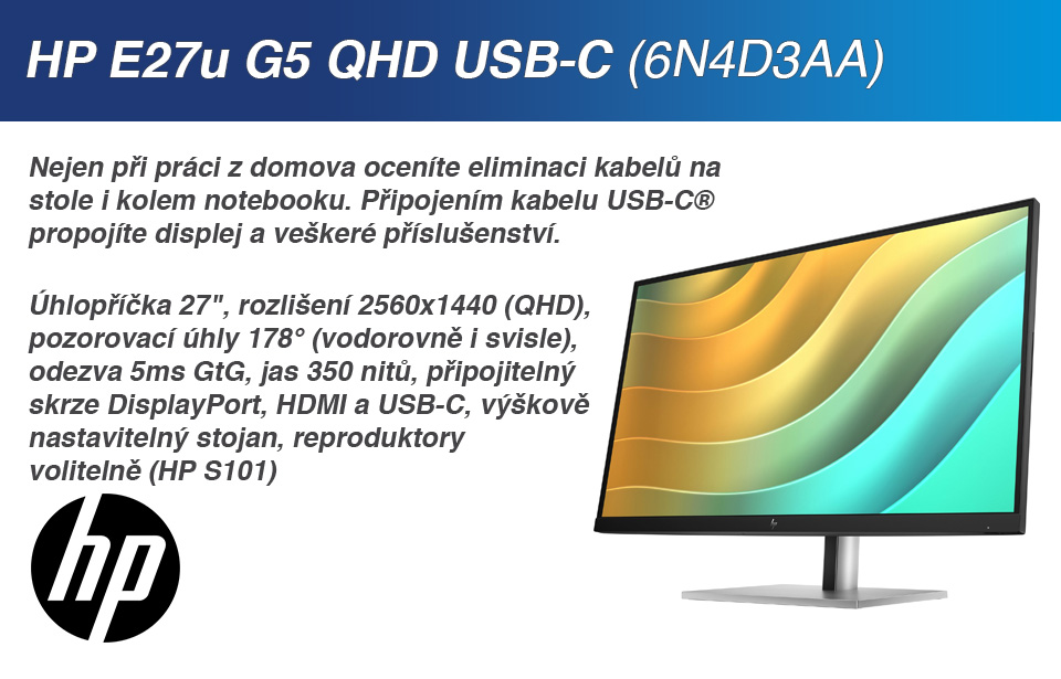 Monitor HP E27u G5 QHD USB-C (6N4D3AA)