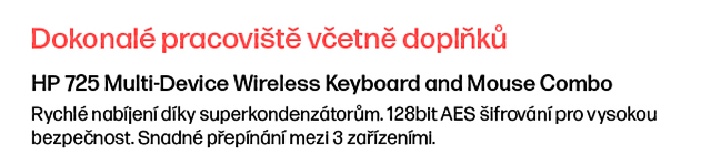 HP 725 Rechargeable Wireless Mouse and Keyboard CZ-SK